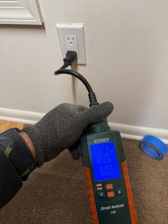 Voltage Check: 122.6 Volts