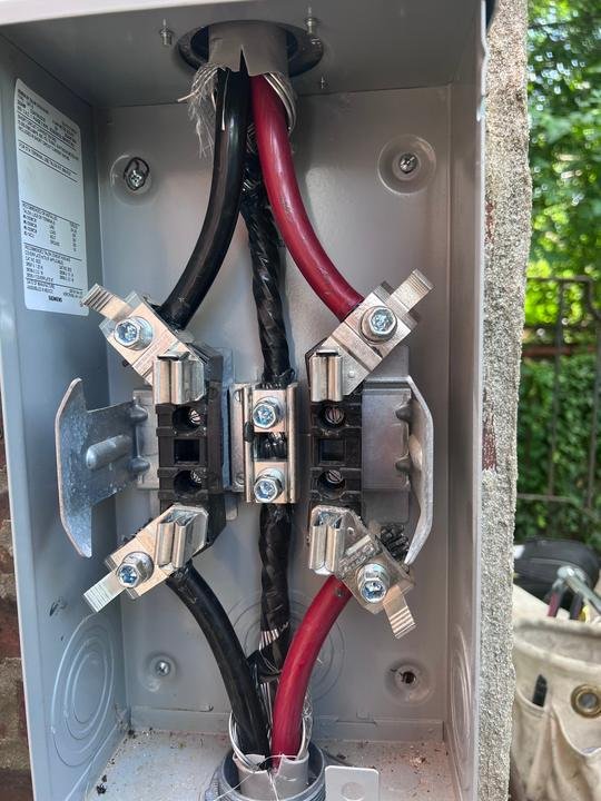 New Meter Socket Wiring