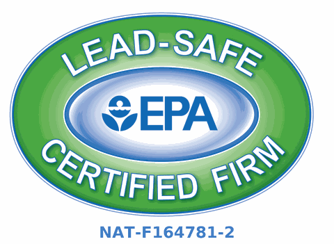 EPA Lead-Safe Certified Firm badge, NAT-F164781-2